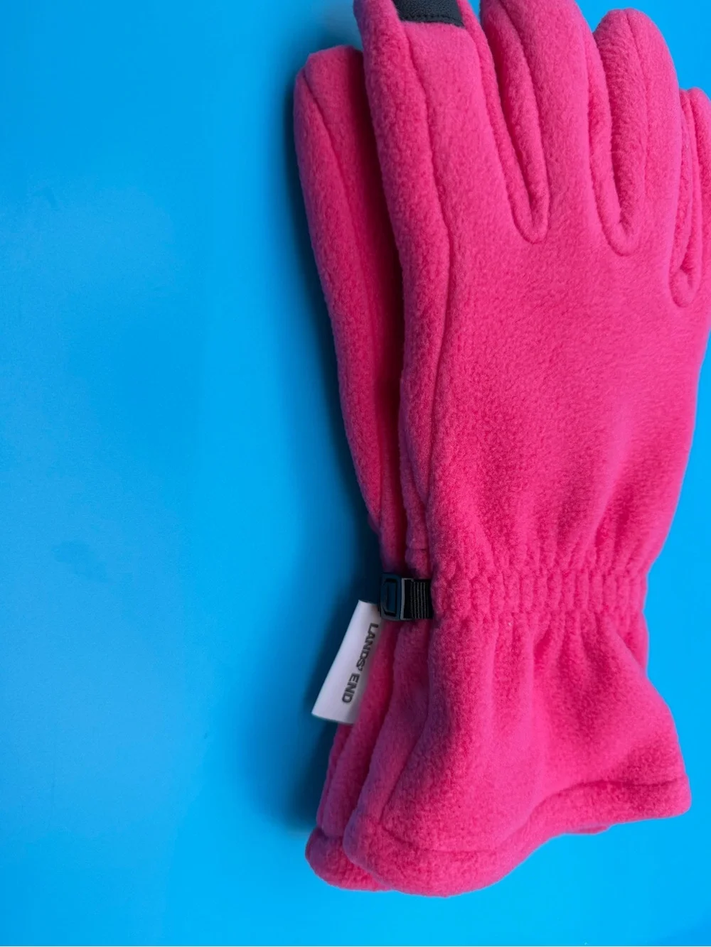 Land’s end Raspberry Sorbet Touchscreen Winter Gloves For Girls Size L